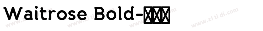 Waitrose Bold字体转换